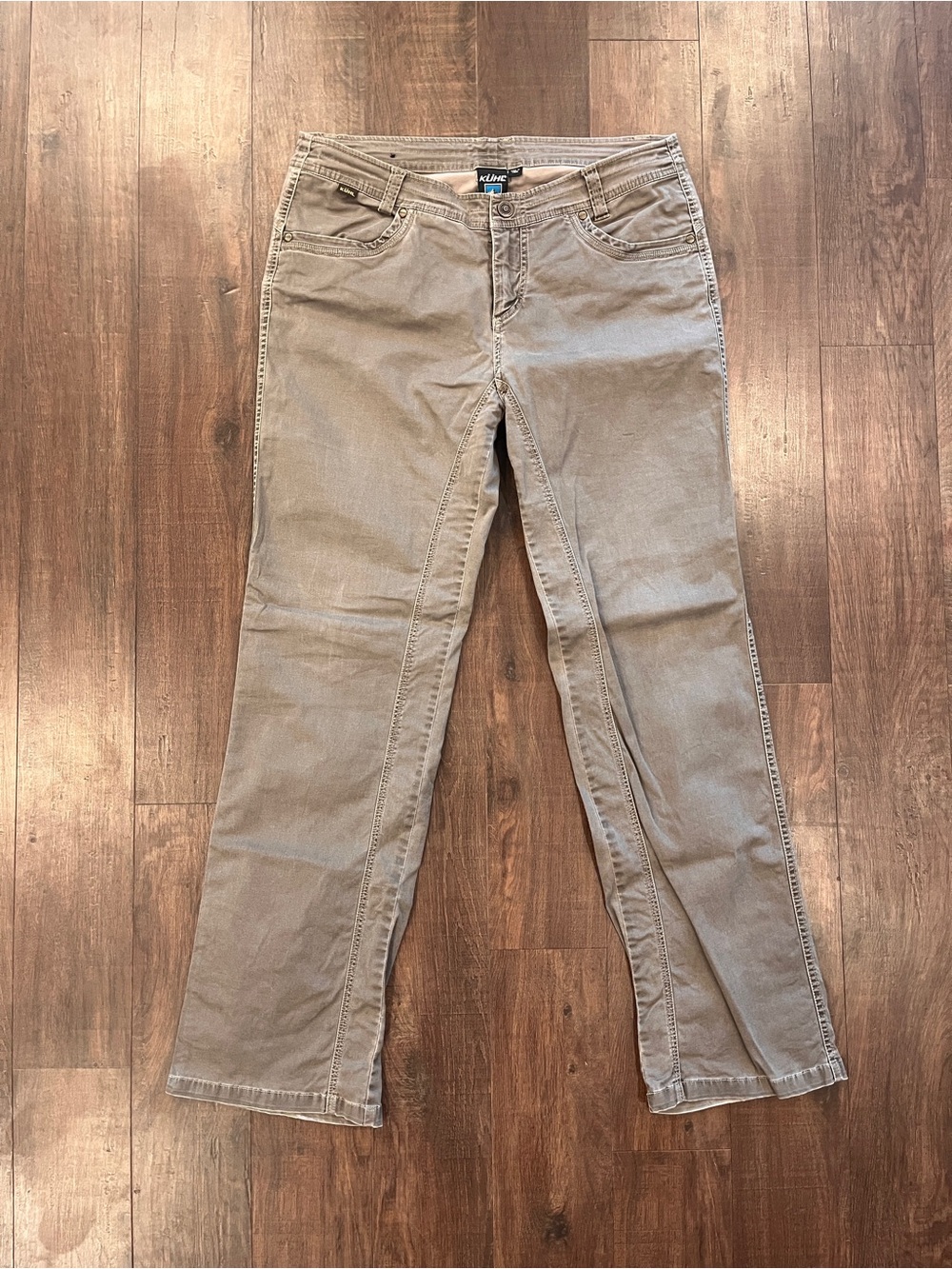 Kuhl Women’s Size 12 Hiking Pants Khaki Outdoor Cargo Trail Nylon Activewear